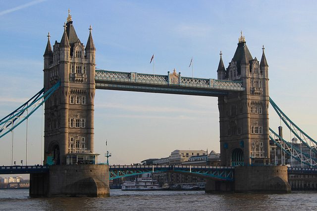 Tower Bridge, London, in late afternoon light
