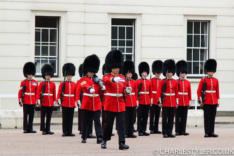 Guardsman standing at attention