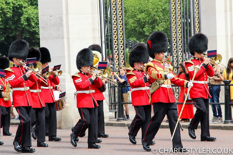Marching band outside the palace