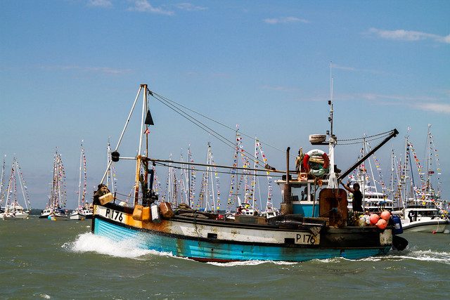 Fishing Trawler Passes the Fleet